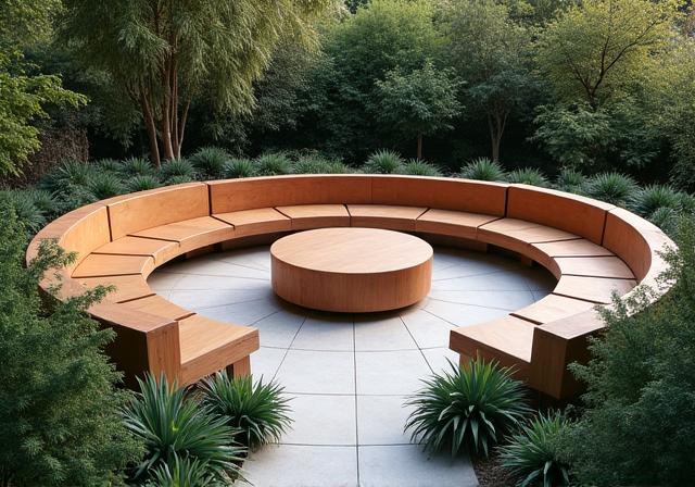 Círculo social para convivencia al aire libre