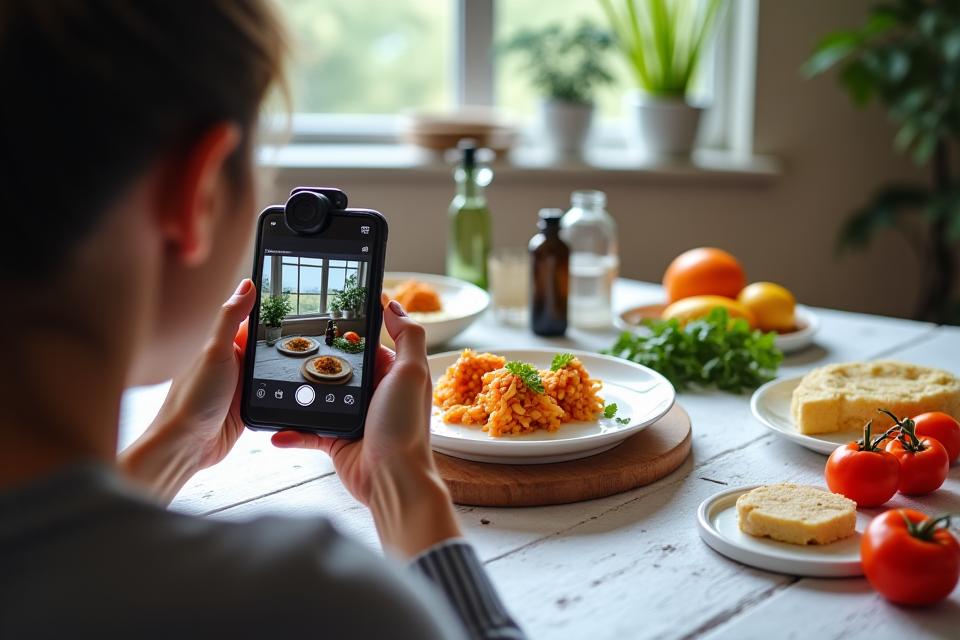 Création contenu culinaire photographie