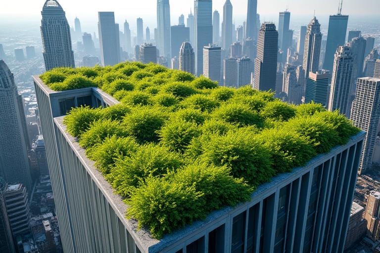Techo verde en edificio corporativo del centro